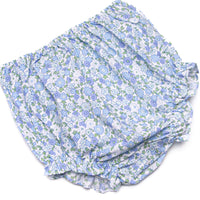 Tea Party Petals Smocked Diaper Set, Blue