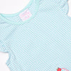 Sweet Tooth Applique Ruffle Short Set, Blue