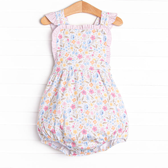 Start of Spring Ruffle Sunsuit, Pink