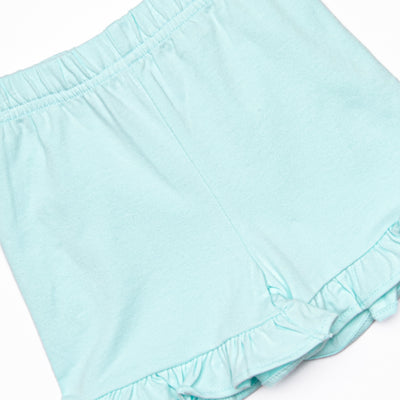 Sweet Tooth Applique Ruffle Short Set, Blue