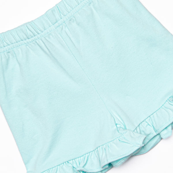 Sweet Tooth Applique Ruffle Short Set, Blue