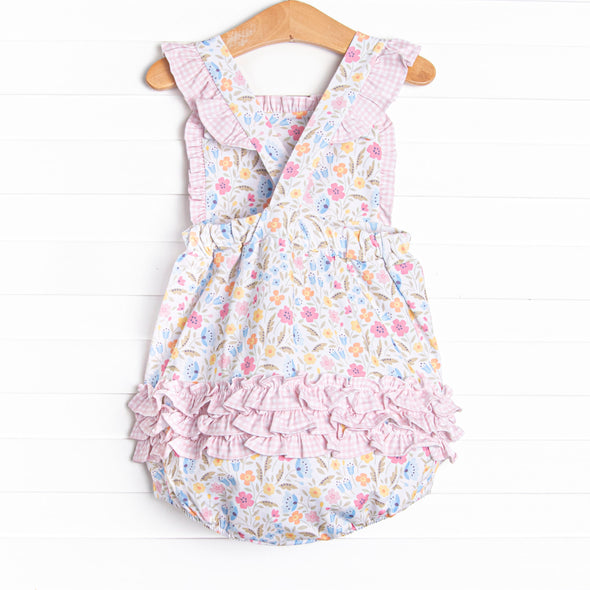 Start of Spring Ruffle Sunsuit, Pink