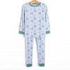 Birdie and Bogey Bamboo Pajama Set, Blue