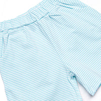 Evan Short Set, Blue and Aqua Stripe