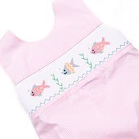 Bubble Besties Smocked Ruffle Short Set, Pink