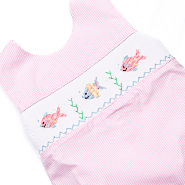 Bubble Besties Smocked Ruffle Short Set, Pink