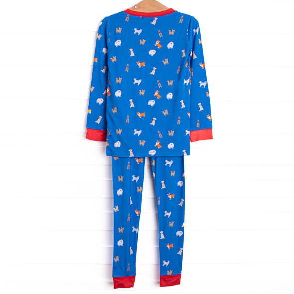 Park Playdate Bamboo Pajama Set, Blue
