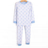 Bows of Blue Bamboo Pajama Set, Blue