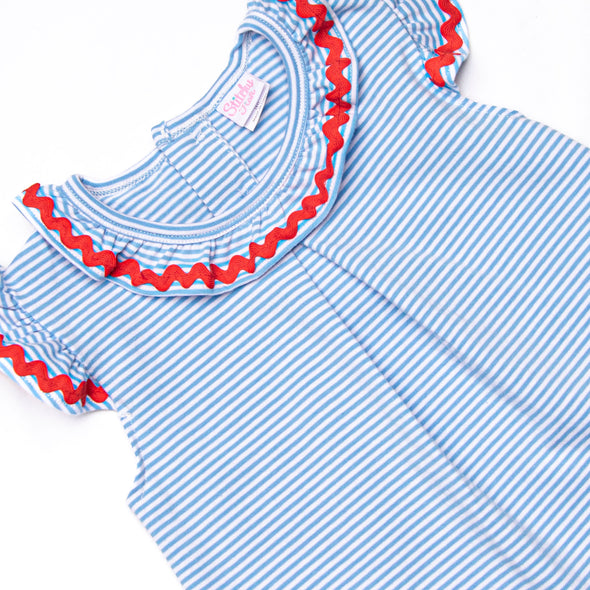 Big Time Learner Applique Short Set, Blue