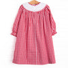 Mousin' Around Smocked Bishop Dress, Red