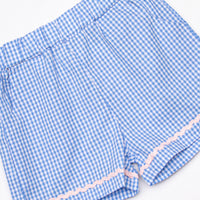 Pleated Party Short Set, Blue