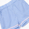Pleated Party Short Set, Blue