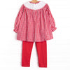 Mousin' Around Smocked Legging Set, Red