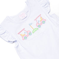 Country Club Cruisin' Applique Ruffle Short Set, Pink
