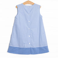 Mouseketeer Magic Applique Dress, Blue Gingham