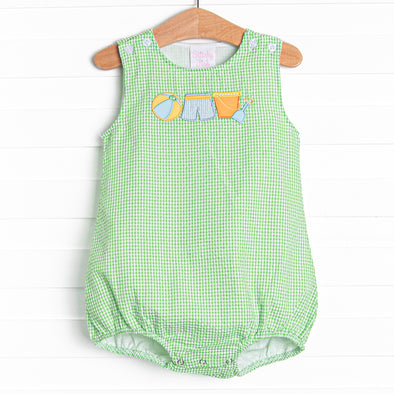 Summer in the Sand Applique Bubble, Green