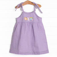 Summer in the Sand Applique Dress, Purple