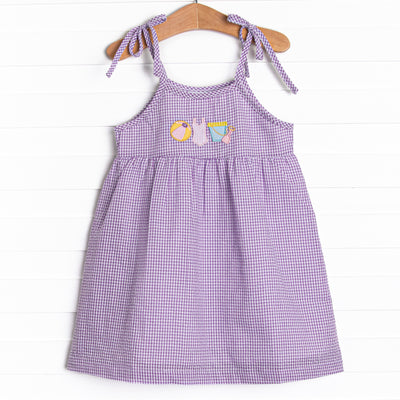 Summer in the Sand Applique Dress, Purple
