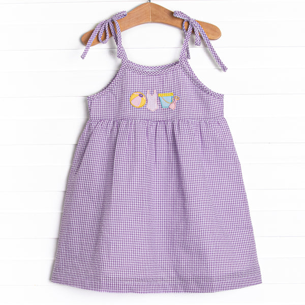 Summer in the Sand Applique Dress, Purple