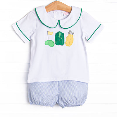 Master Class Applique Bloomer Set, Blue
