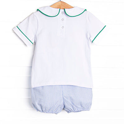 Master Class Applique Bloomer Set, Blue