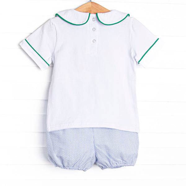 Master Class Applique Bloomer Set, Blue
