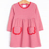 Amelia Dress, Red Stripe