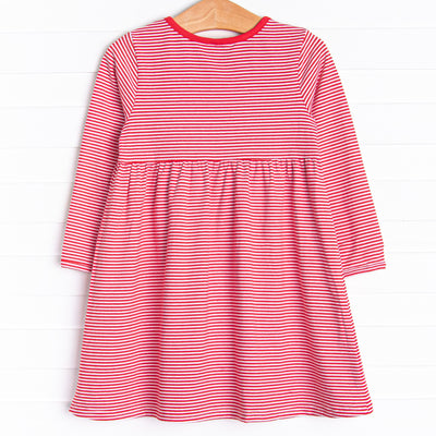 Amelia Dress, Red Stripe