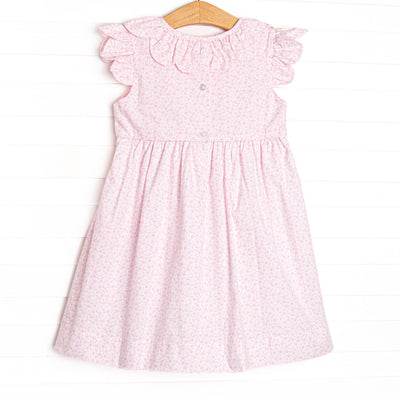 Bleu: Winifred Smocked Scalloped Collar Dress, Pink