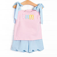Suit Yourself Applique Short Set, Pink