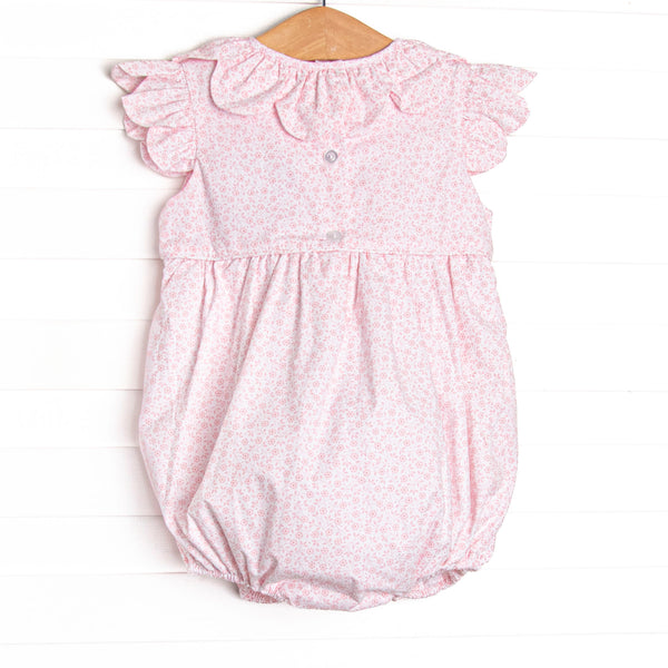 Bleu: Winifred Smocked Scalloped Collar Bubble, Pink