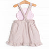 Shelley's Seashells Applique Dress, Tan Seersucker