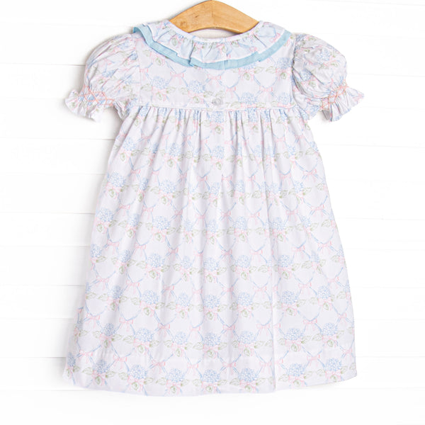 Bleu: Callaway Smocked Dress, Blue