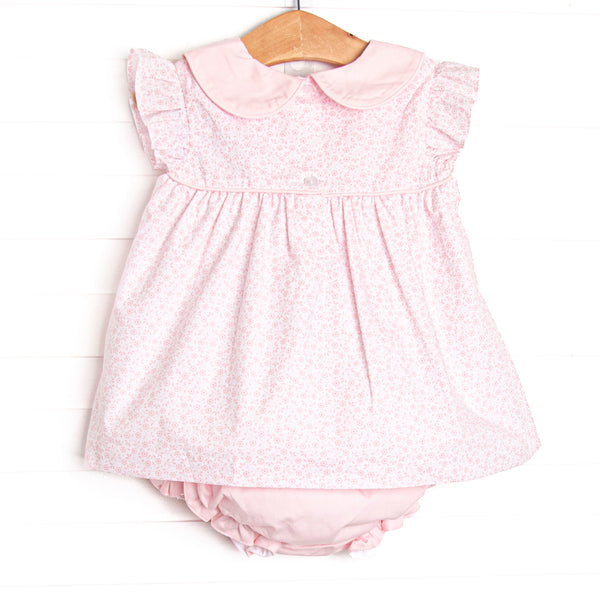 Bleu: Winifred Embroidered Diaper Set, Pink