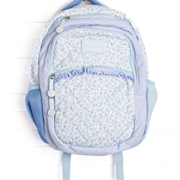 Blue Willow Oxford Quilted Backpack, Blue