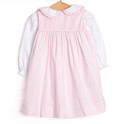Bleu: Winifred Embroidered Dress Set, Pink