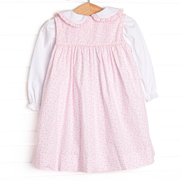 Bleu: Winifred Embroidered Dress Set, Pink
