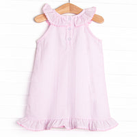 Ric Rac Reptile Applique Dress, Pink