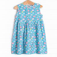 Shiny Scales Dress, Blue