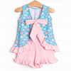 Shiny Scales Ruffle Short Set, Blue