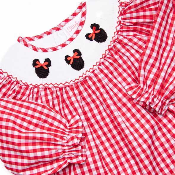 Mousin' Around Smocked Legging Set, Red
