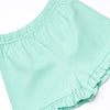 Louise Pima Ruffle Short Set, Mint and Light Pink Stripe