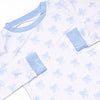 Bows of Blue Bamboo Pajama Set, Blue