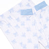 Bows of Blue Bamboo Pajama Set, Blue