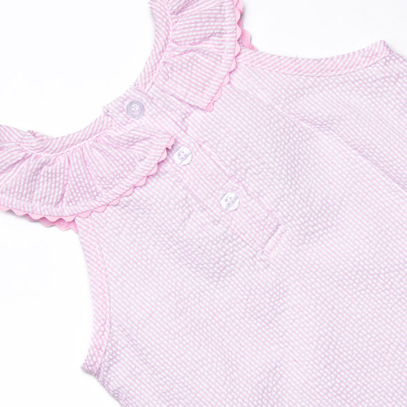 Ric Rac Reptile Applique Dress, Pink