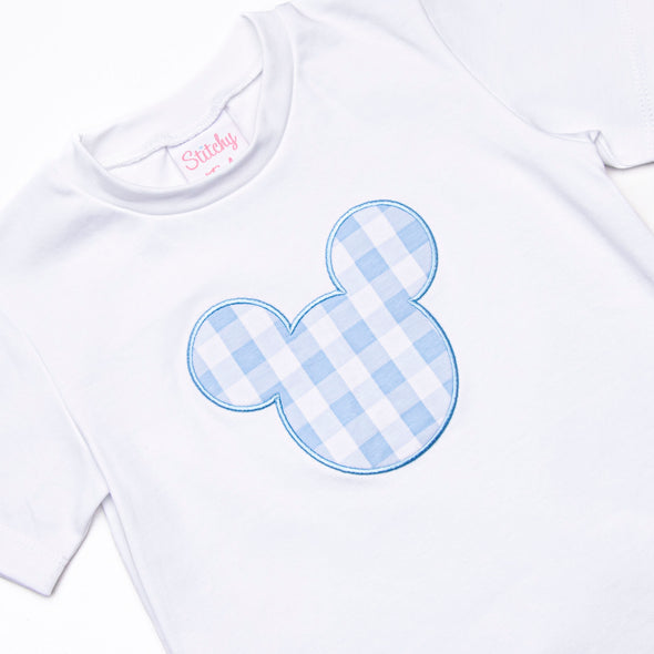 Park Check In Applique Short Set, Blue