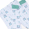 Birdie and Bogey Bamboo Pajama Set, Blue