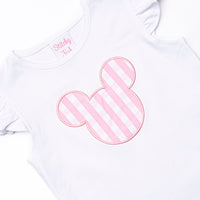 Park Check In Applique Ruffle Short Set, Pink
