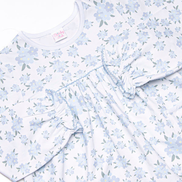 You Had Me at Hydrangea Legging Set, Blue