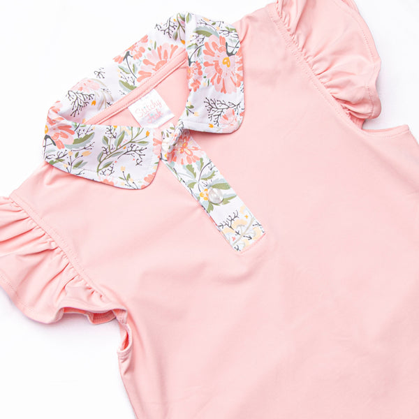 Double Fault Florals Collared Skort Set, Pink